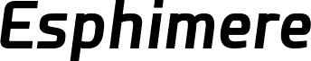 معاينة خط Esphimere Bold Italic