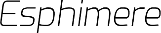 معاينة خط Esphimere Extra Light Italic
