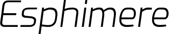 معاينة خط Esphimere Light Italic