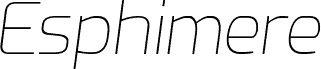 معاينة خط Esphimere Thin Italic