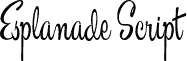 Esplanade Script PERSONAL USE