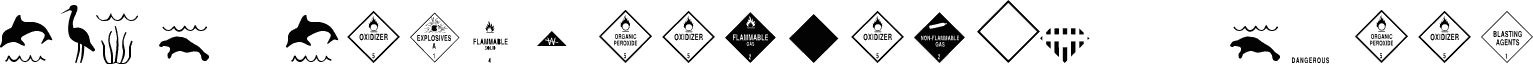Preview of the ESRI Environmental  Icons font
