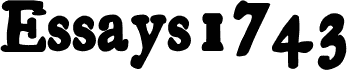 Essays 1743 Bold