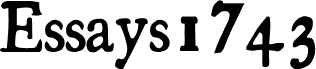 Essays 1743