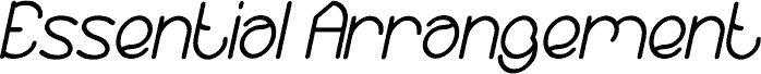 Vorschau der Schriftart Essential Arrangement Bold Italic