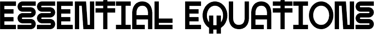 Essential Equations Demo Bold font