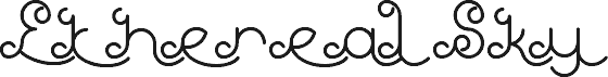 Preview of the Ethereal Sky font