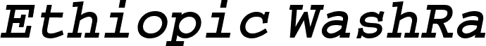 Ethiopic WashRa SemiBold Slant