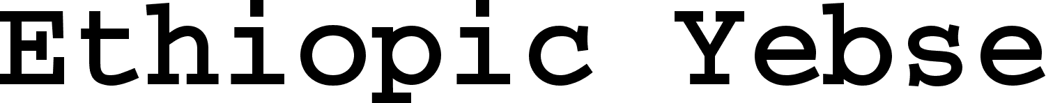 ethiopic-yebse-font