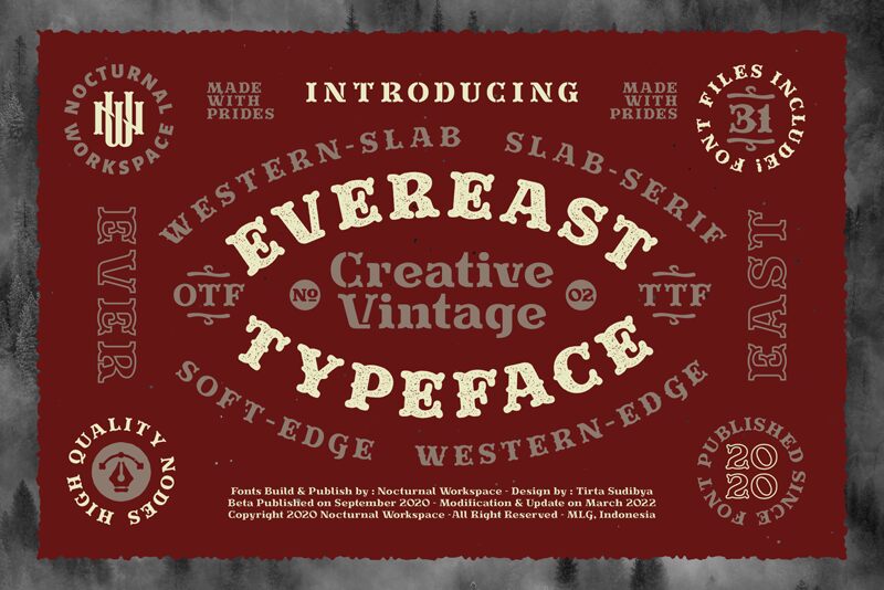 Evereast Slab-Serif Carattere