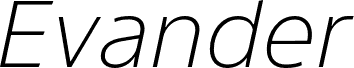 Evander ExtraLight Italic