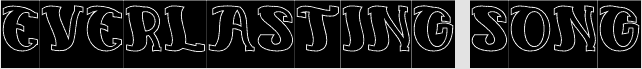 Preview of the Everlasting Song-Hollow-Inverse font