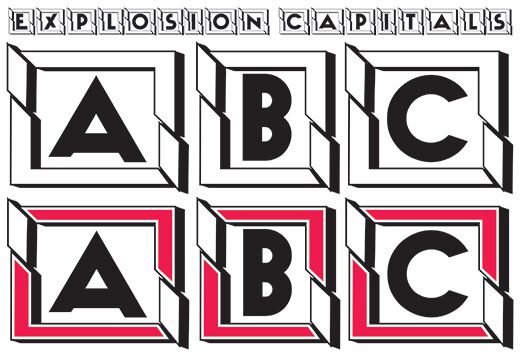 Explosion Capitals Schriftart