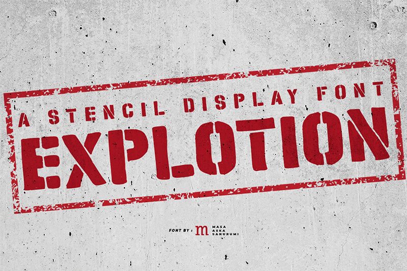 Explotion Schriftart