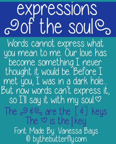 expressions of the soul Carattere