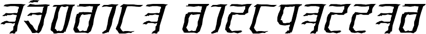 Podgląd czcionki Exodite Distressed Italic