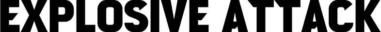 Preview of the Explosive Attack font