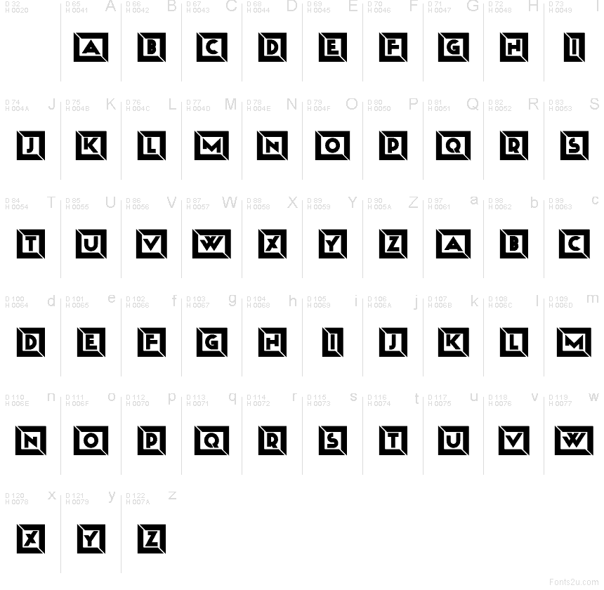 Basis-Lateinisch - Zeichentabelle