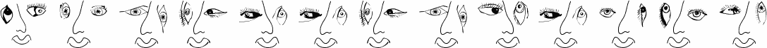 Preview of the EyesNoseMouth font