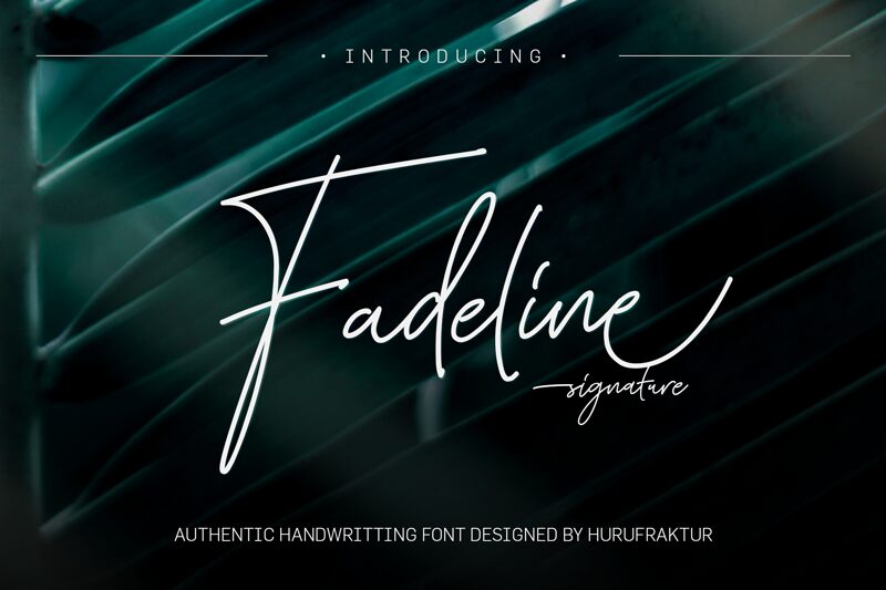Fadeline Signature Schriftart