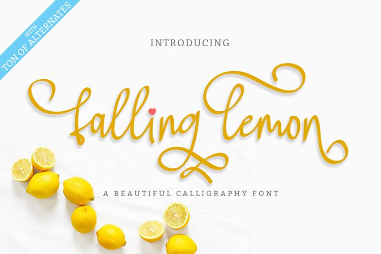 Falling Lemon Schriftart