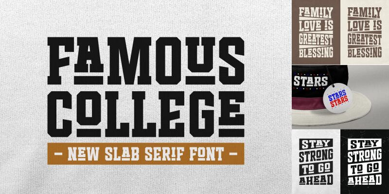 Famous College Druh písma