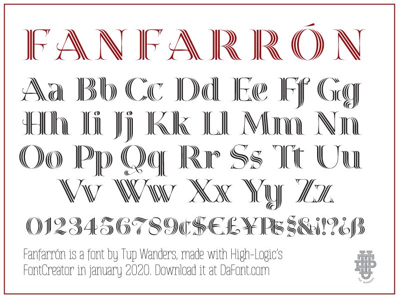 Fanfarrón Schriftart
