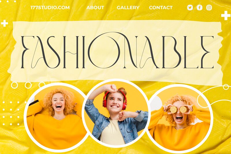 Fashionable Schriftart