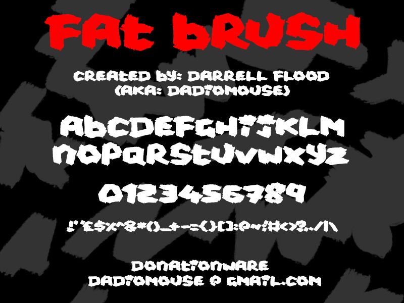 Fat Brush Fonte