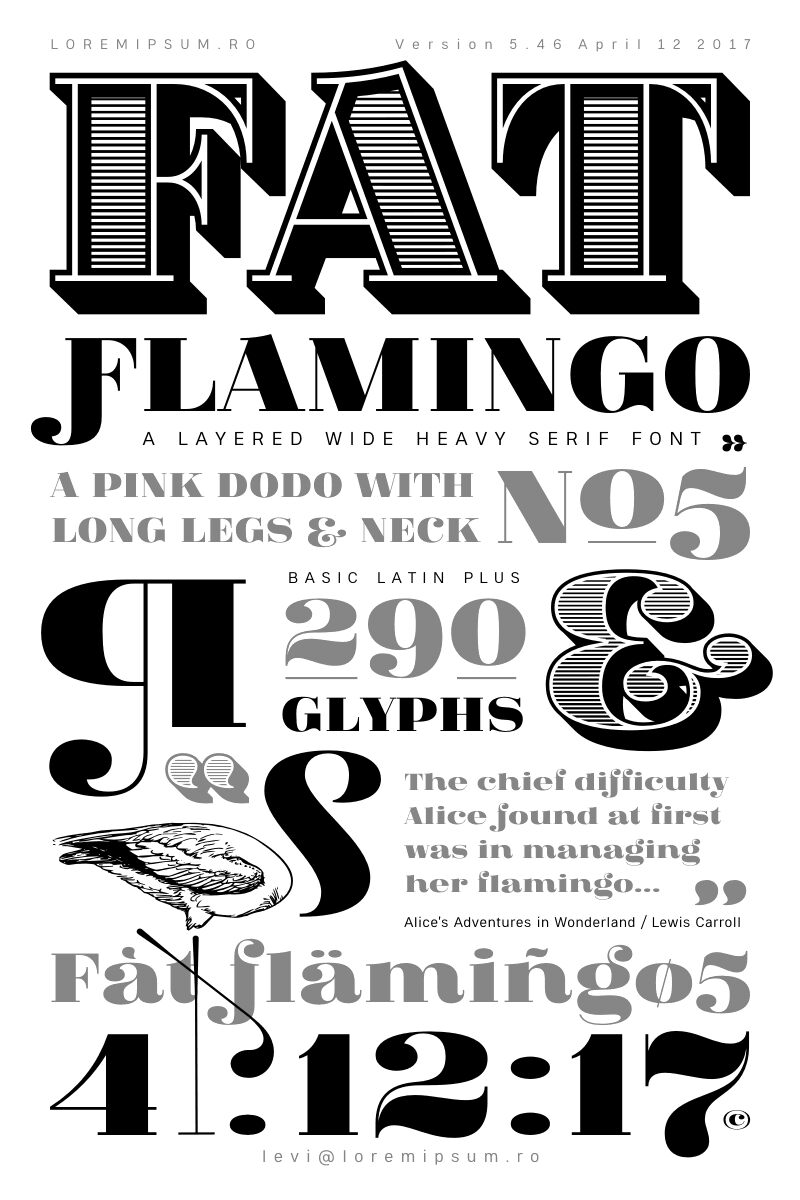 Fat Flamingo 5 Czcionka