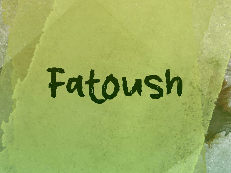 Prezentacja i próbka wizualna czcionki Fatoush
