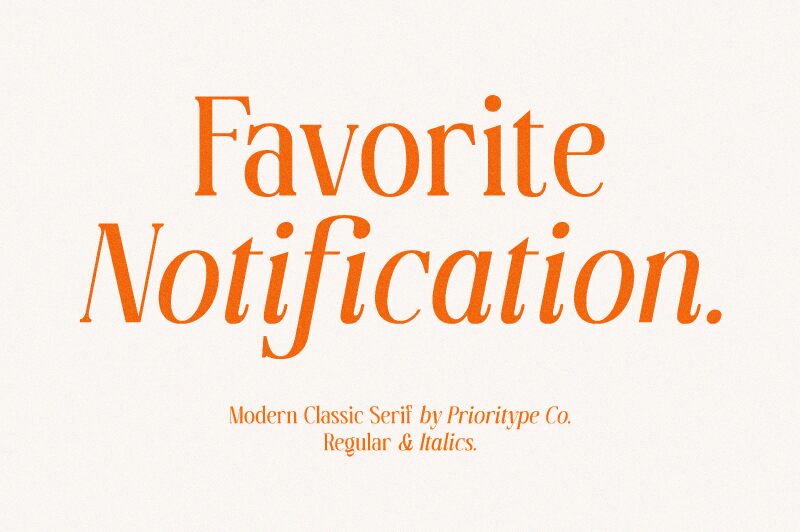 Favorite Notification Schriftart