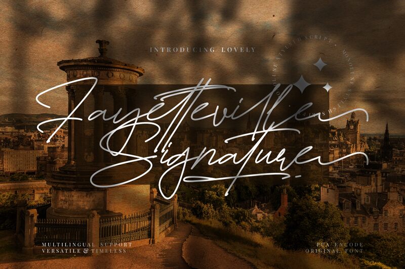 Fayetteville Signature Schriftart