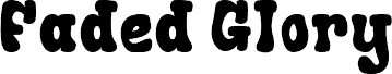 Faded Glory Display písmo