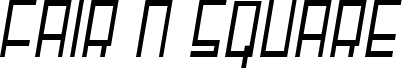 Fair N Square Condensed Regular Italic