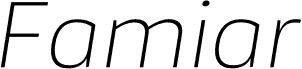 Famiar PERSONAL USE ONLY ExtraLight Italic