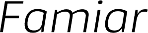 Famiar PERSONAL USE ONLY Light Italic