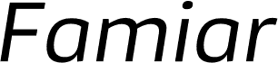 Famiar PERSONAL USE ONLY Regular Italic