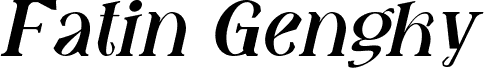 Fatin Gengky Italic