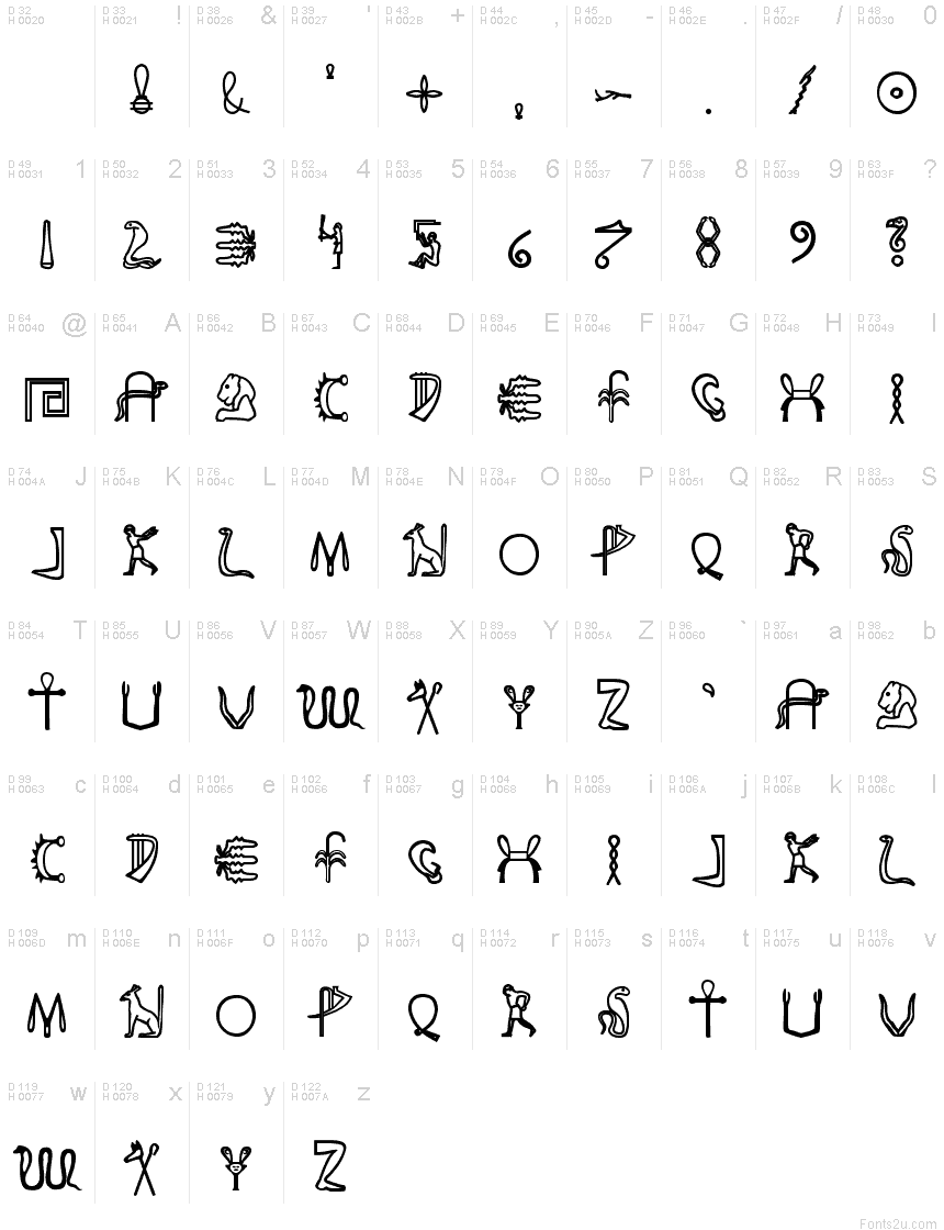 FakeHieroglyphs font | Fonts2u.com