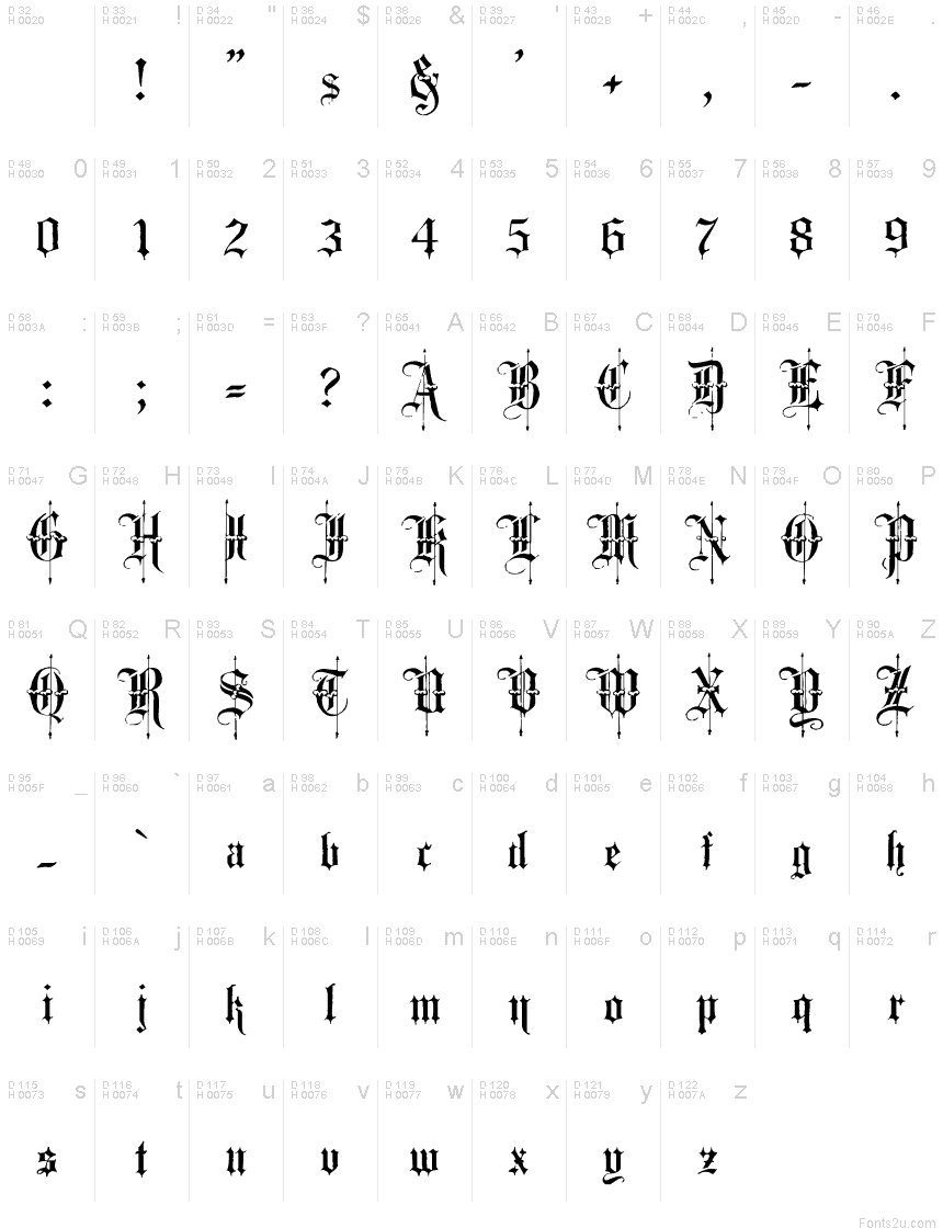 Fancy Card Text Font