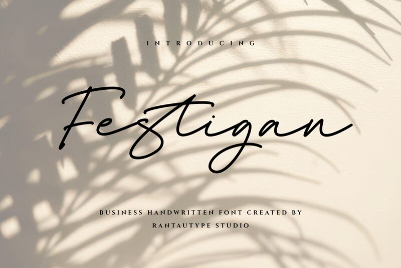 Festigan — Prezentace písma