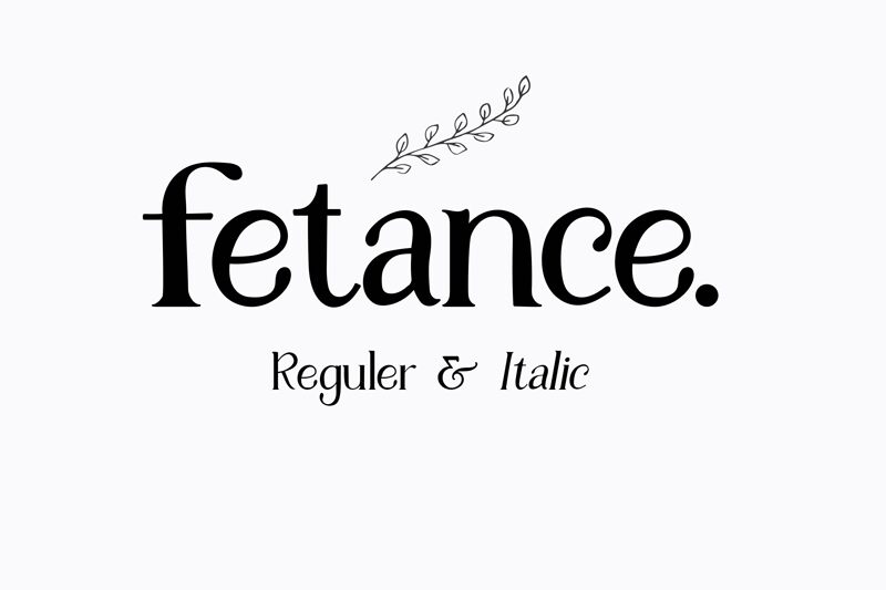 Fetance Schriftart