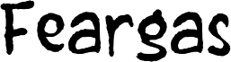 Preview of the FEARGAS font