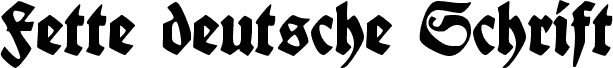 Fette deutsche Schrift