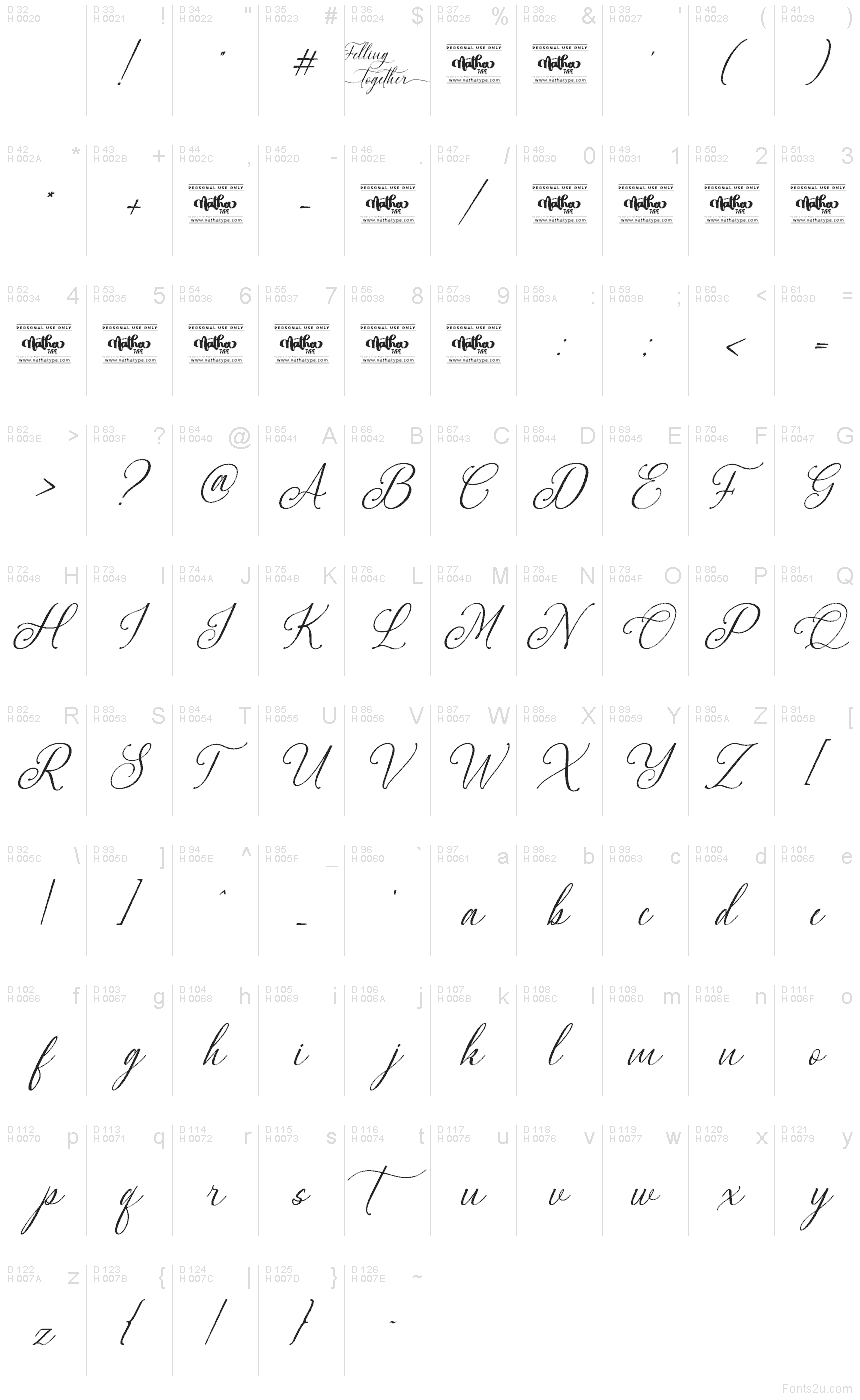 Latin de base - Table de caractères