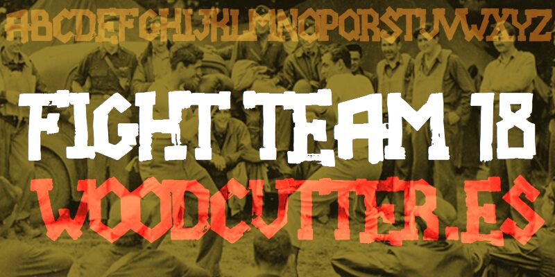 Fight team 18 Schriftart