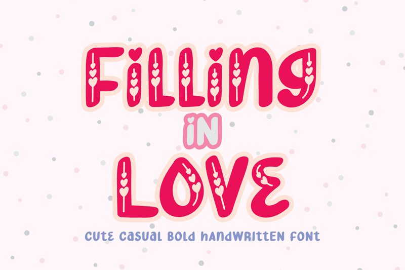 Filling In Love Czcionka