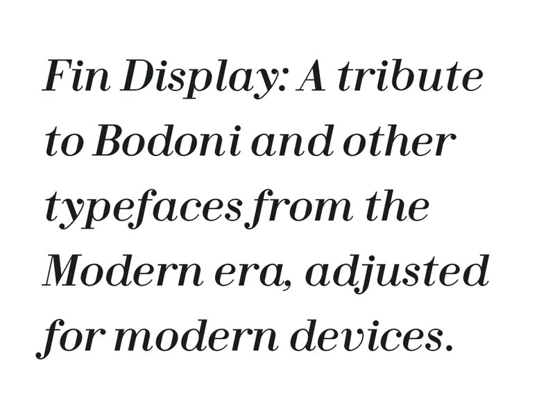 Fin Serif Display الخط