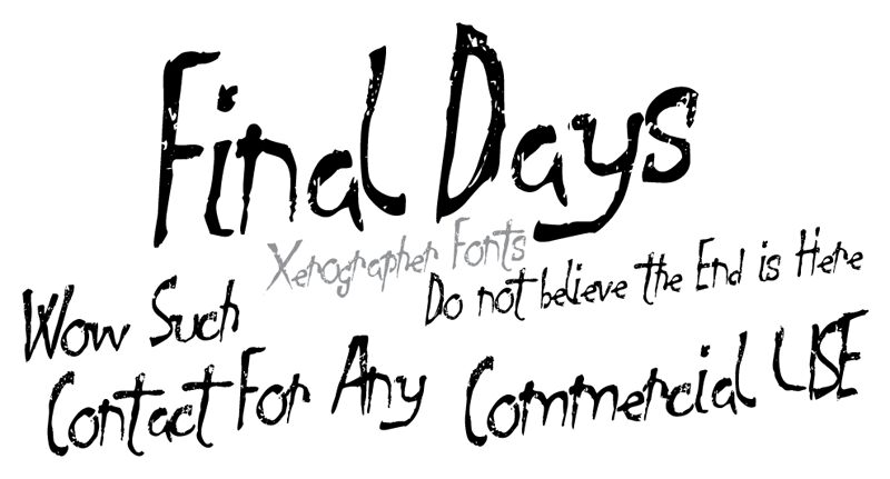 FinalDays Schriftart
